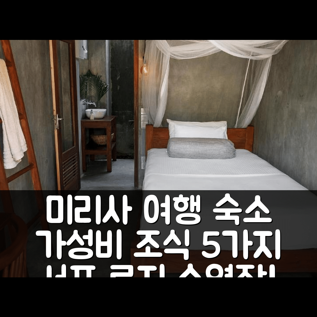미리사 숙소 여행 호텔 추천 자무 서프 로지 | 수영장과 가성비 뛰어난 조식 5가지 매력