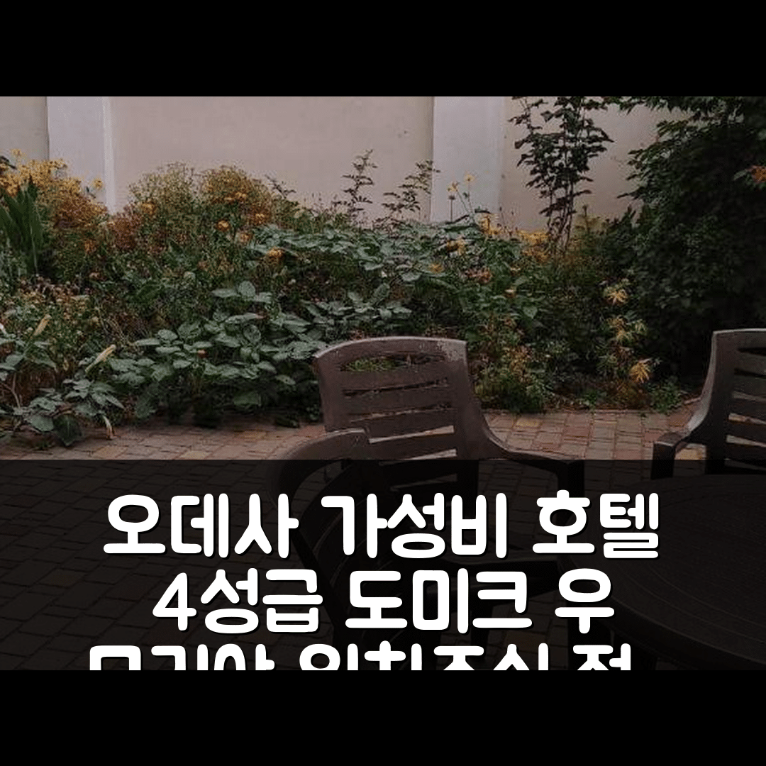 오데사 숙소 여행 호텔 추천 도미크 우 모리야 호텔 | 가성비 좋은 4성급 위치 및 조식 정보 7가지