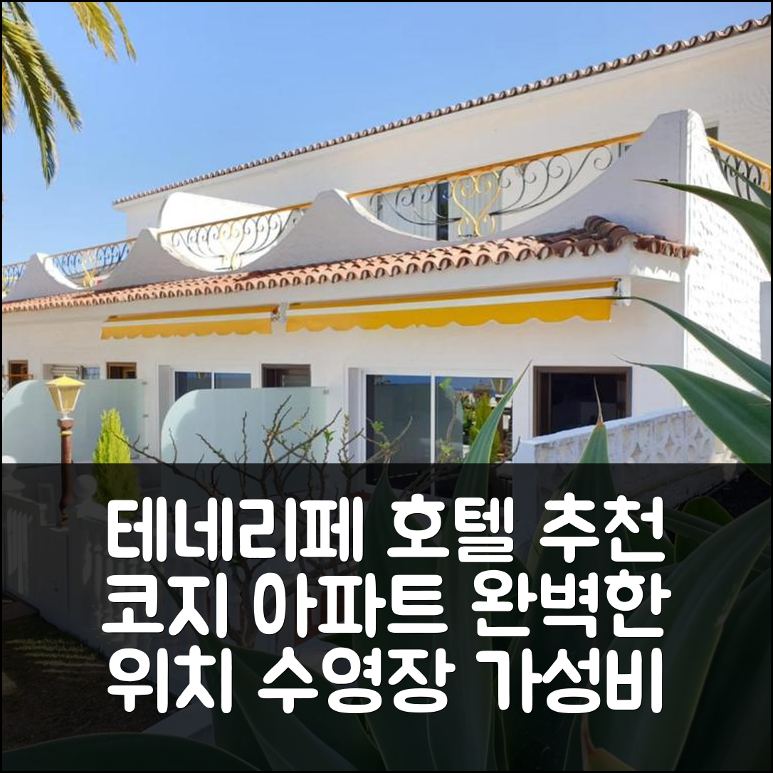 테네리페 숙소 여행 호텔 추천 코지 웰 로케이티드 아파트먼트 | 수영장과 가성비 뛰어난 완벽한 위치 5가지 팁