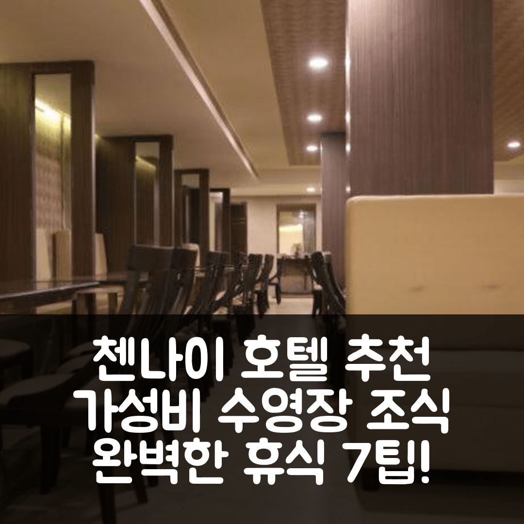 첸나이 숙소 여행 호텔 추천 호텔 라 캐슬 | 가성비 뛰어난 수영장과 조식으로 완벽한 휴식지 7가지 팁