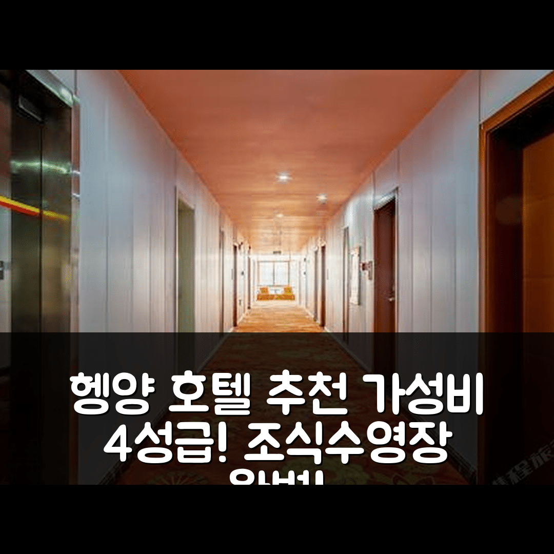 헹양 숙소 여행 호텔 추천 헹양 중신 자오치잔 호텔 | 가성비 뛰어난 4성급 조식과 수영장 정보 7가지