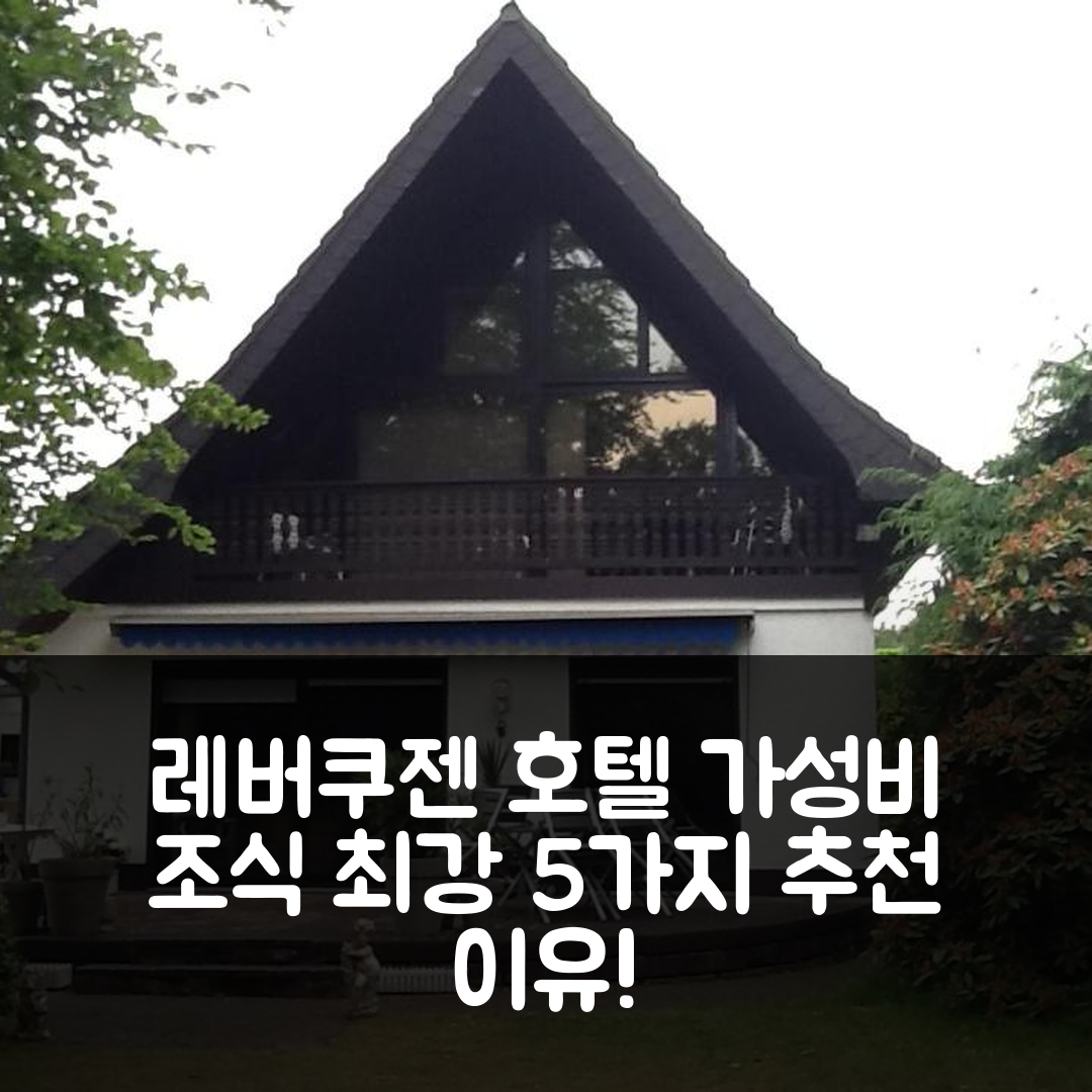 레버쿠젠 숙소 여행 호텔 추천 아파트멘트 인 데어 발트시들룽 | 가성비와 조식이 뛰어난 5가지 이유