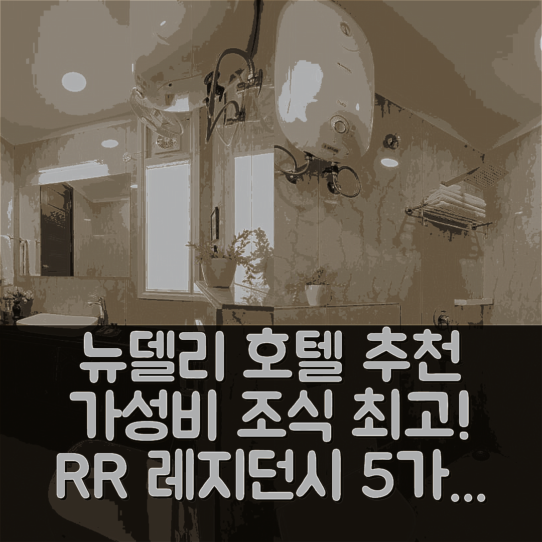 뉴델리 숙소 여행 호텔 추천 RR 레지던시 | 가성비와 조식이 뛰어난 5가지 이유