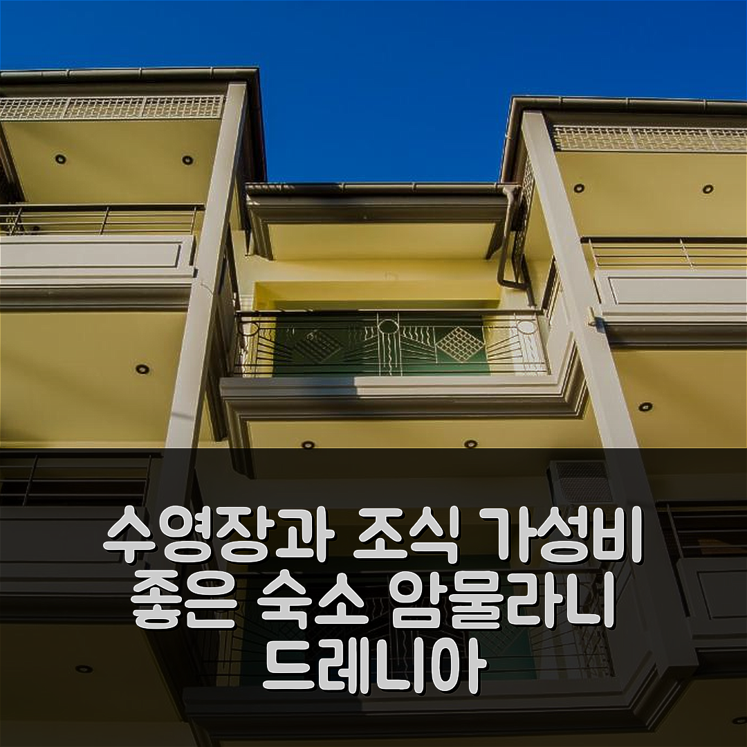 암물라니 숙소 여행 드레니아 스튜디오스 | 수영장과 조식이 뛰어난 가성비 7가지