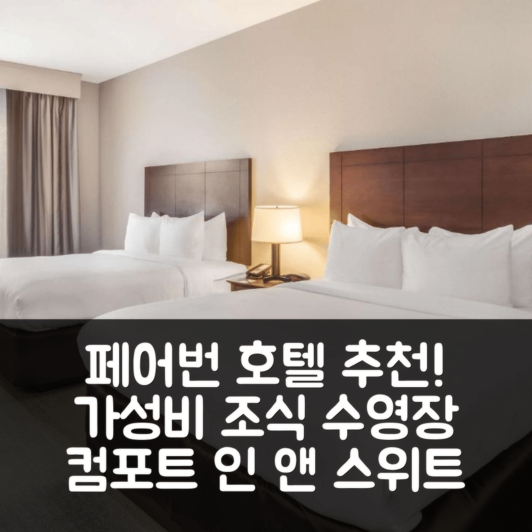 페어번 숙소 여행 호텔 추천 컴포트 인 앤 스위트 | 가성비 뛰어난 조식과 수영장 정보 5가지